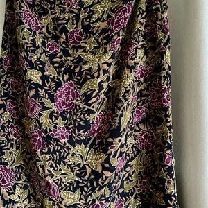 Charter Club fully lined knee length floral bohemian earth tones skirt size 8